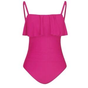 Beyond Control One Piece soft Sculpting Fluid Fabric Chianti Pink. NWT